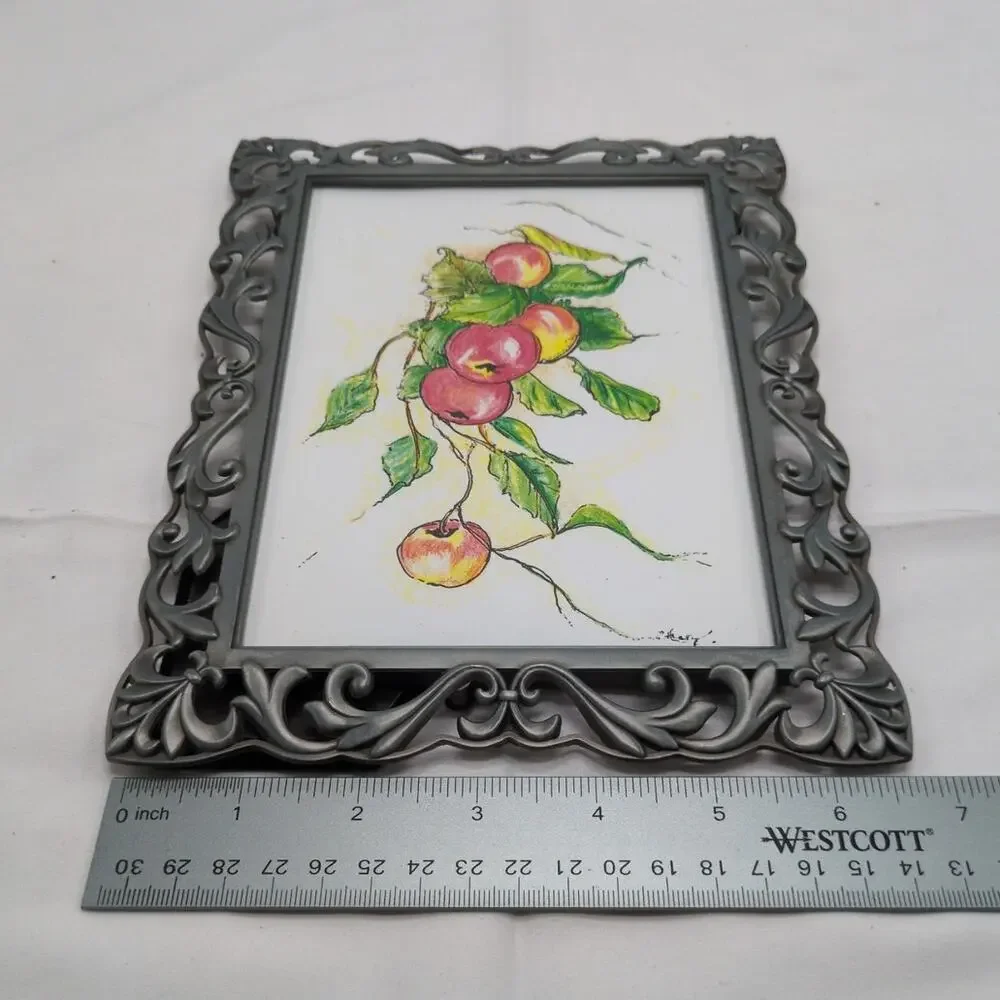 Malden International Designs Pewter Tone 5x7 Ornate Scroll Tabletop Frame Decor